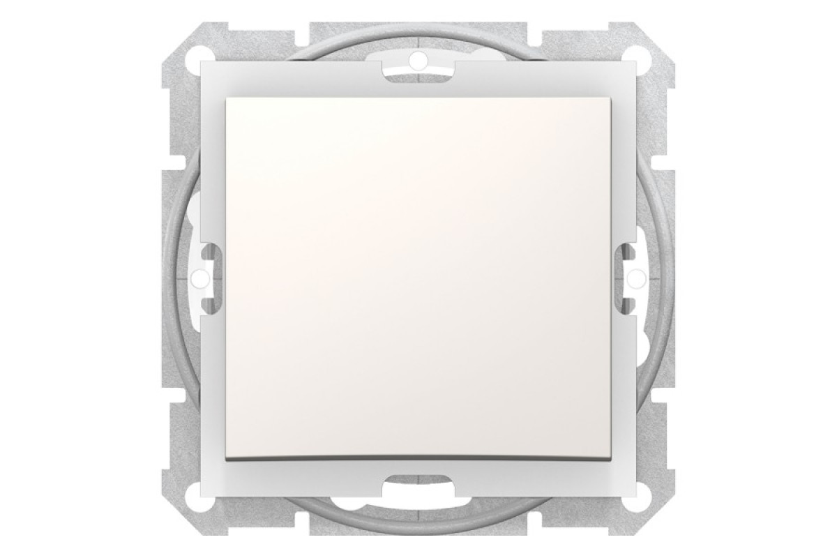 Одноклавішний перемикач Sedna Scnheider Electric ip44 слонова кістка (SDN0400523)