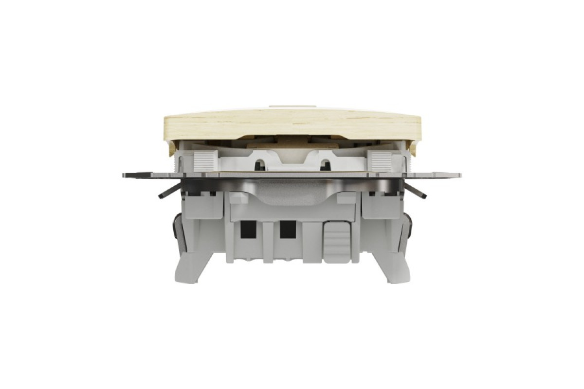 Одноклавішний перемикач з синьою LED підсвіткою 10 АХ Береза Sedna Elements (SDD180106L)