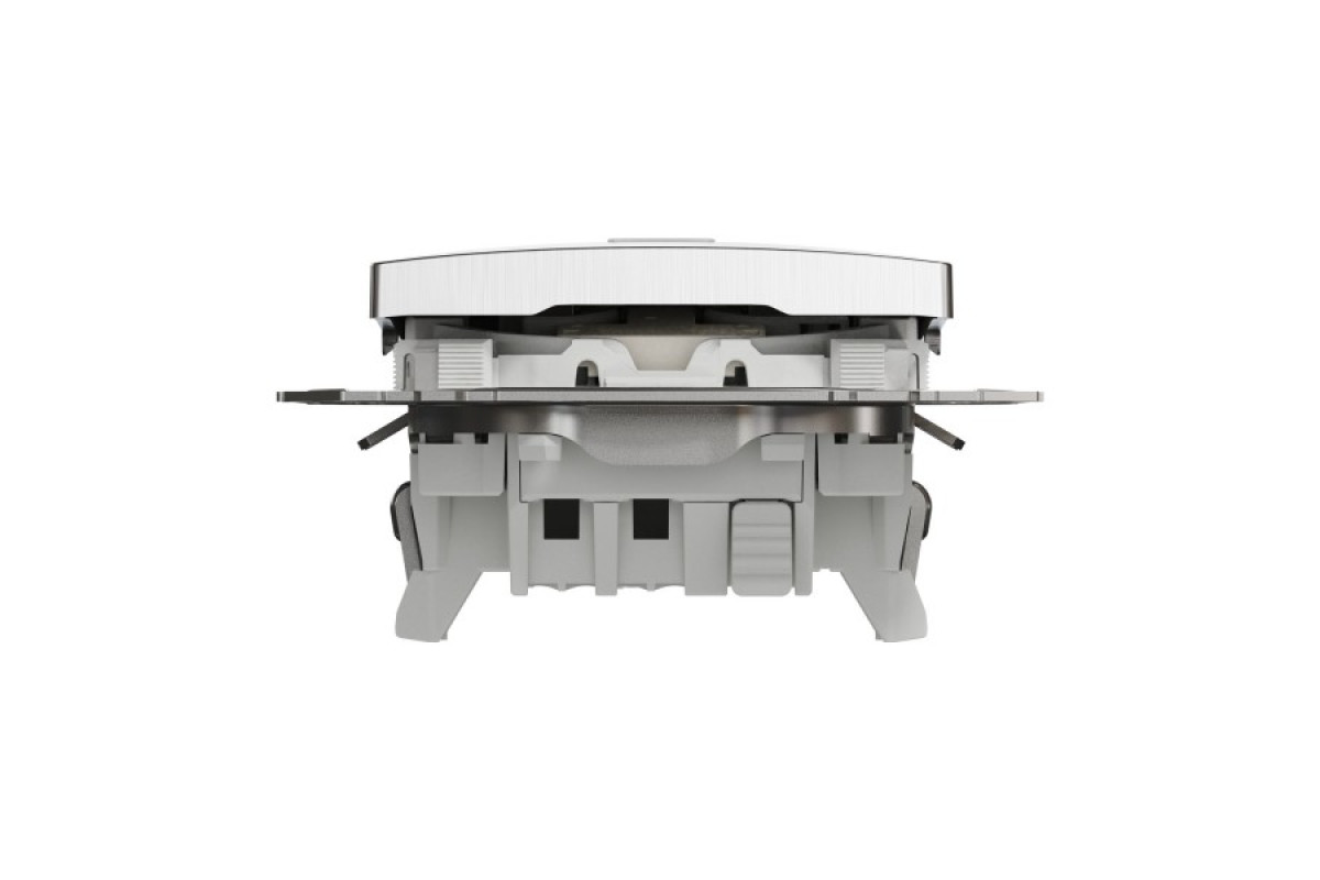 Одноклавишный переключатель с синей LED подсветкой 10АХ Матовый Алюминий Sedna Elements (SDD170106L)