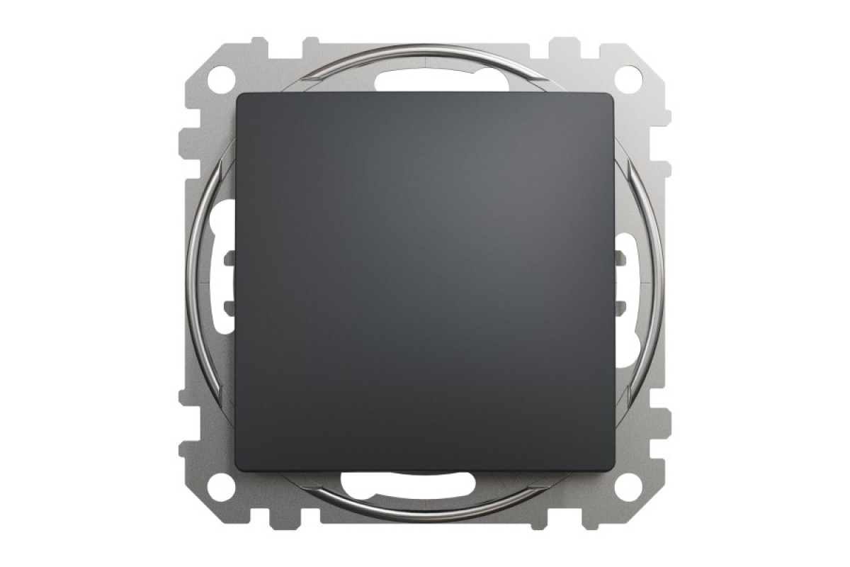 Одноклавішний перемикач Чорний Sedna Design (SDD114106)