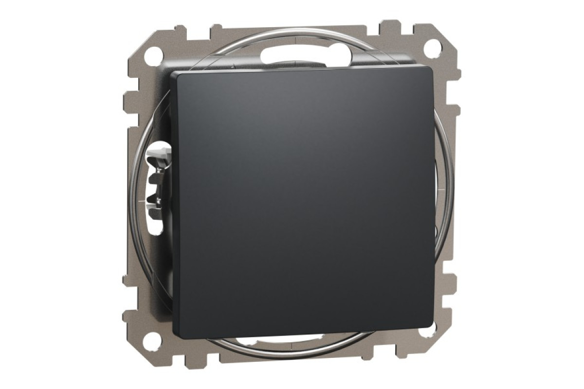 Одноклавішний перемикач Чорний Sedna Design (SDD114106)