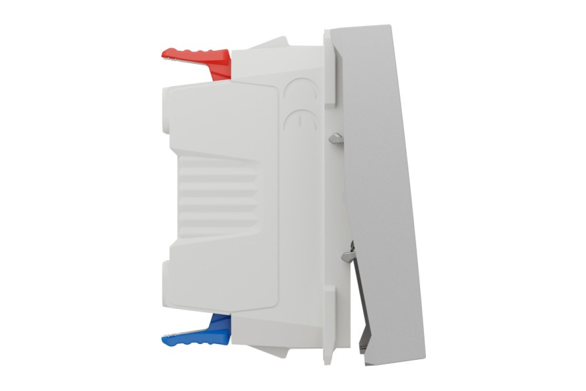 Перемикач 1-клавішний з нейтраллю 10А, 2 модулі алюміній (NU320330S)