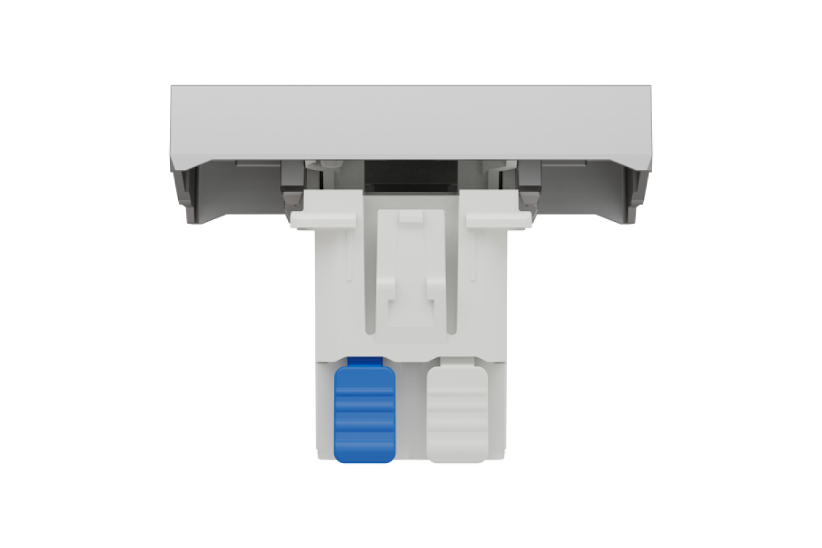 Перемикач 1-клавішний з нейтраллю 10А, 2 модулі алюміній (NU320330S)