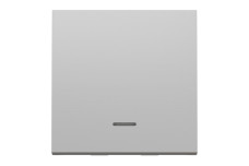 Перемикач 1-клавішний з нейтраллю 10А, 2 модулі алюміній (NU320330S)