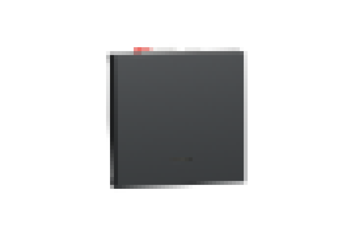 Перемикач 1-клавішний з нейтраллю 10А, 2 модулі антрацит (NU320354S)