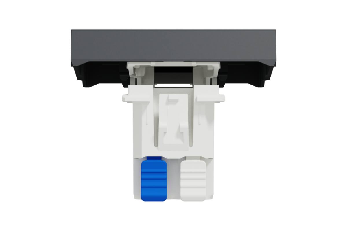 Перемикач 1-клавішний з нейтраллю 10А, 2 модулі антрацит (NU320354S)