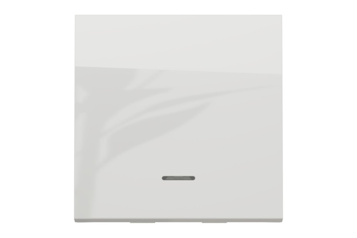 Перемикач 1-клавішний з нейтраллю 10А, 2 модулі білий (NU320318S)