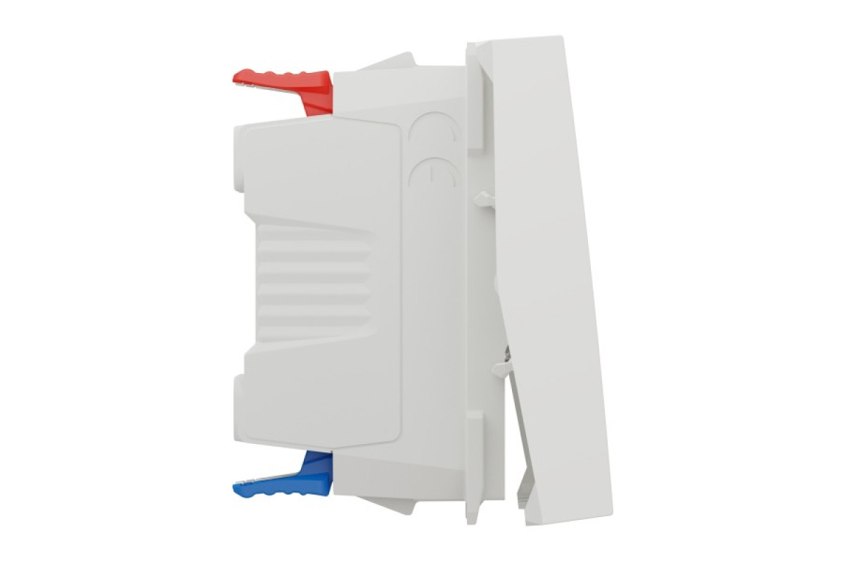 Перемикач 1-клавішний з нейтраллю 10А, 2 модулі білий (NU320318S)