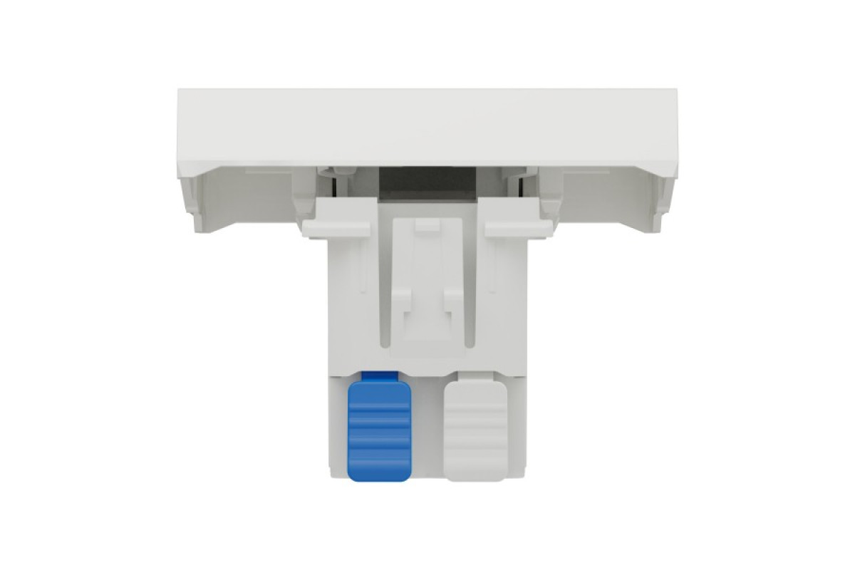 Перемикач 1-клавішний з нейтраллю 10А, 2 модулі білий (NU320318S)