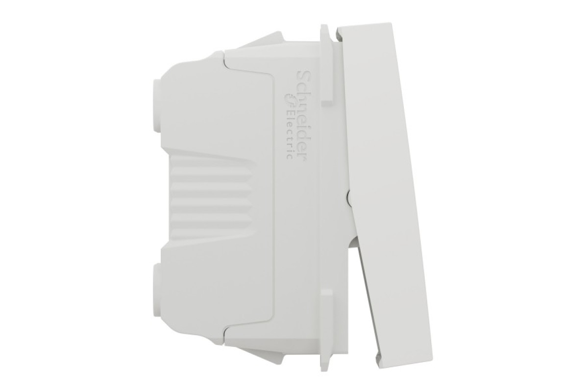 Переключатель 1-клавишный с нейтралью 10А, 2 модуля антрацита (NU316118)