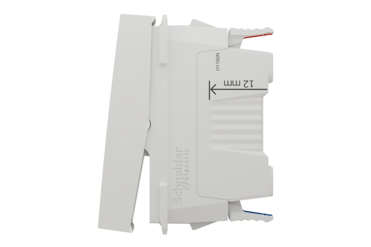 Перемикач 1-клавішний з нейтраллю, 10А, 1 модуль білий (NU310318S)