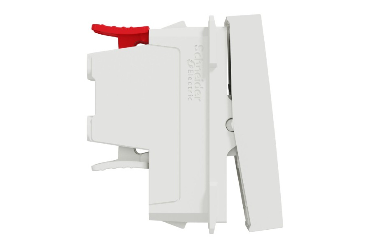 Перемикач 1-клавішний перехресний схема 7, 10А, 1 модуль білий (NU310518)