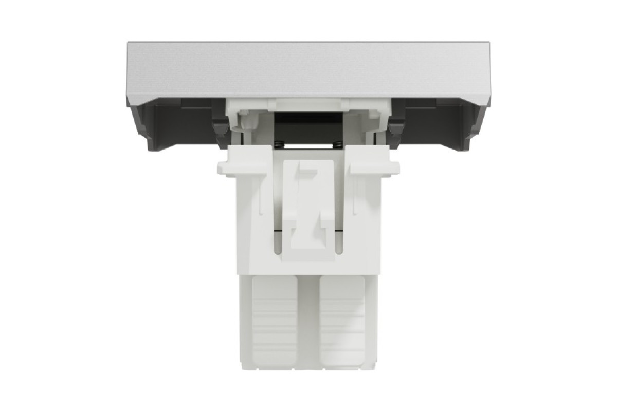 Перемикач 1-клавішний перехресний схема 7, 10А, 2 модулі алюміній (NU320530)