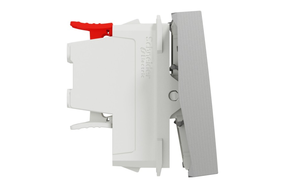 Перемикач 1-клавішний перехресний схема 7, 10А, 2 модулі алюміній (NU320530)