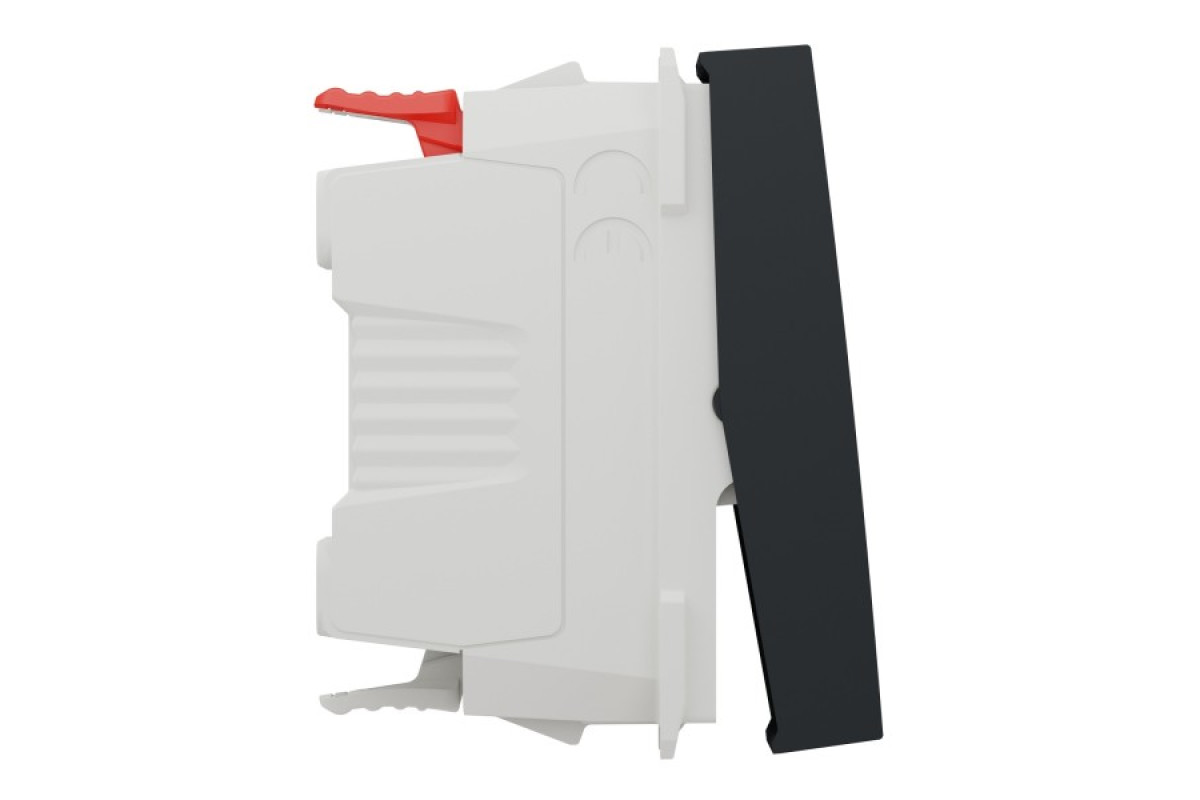 Перемикач 1-клавішний схема 6, 10А, 1 модуль антрацит (NU310354)