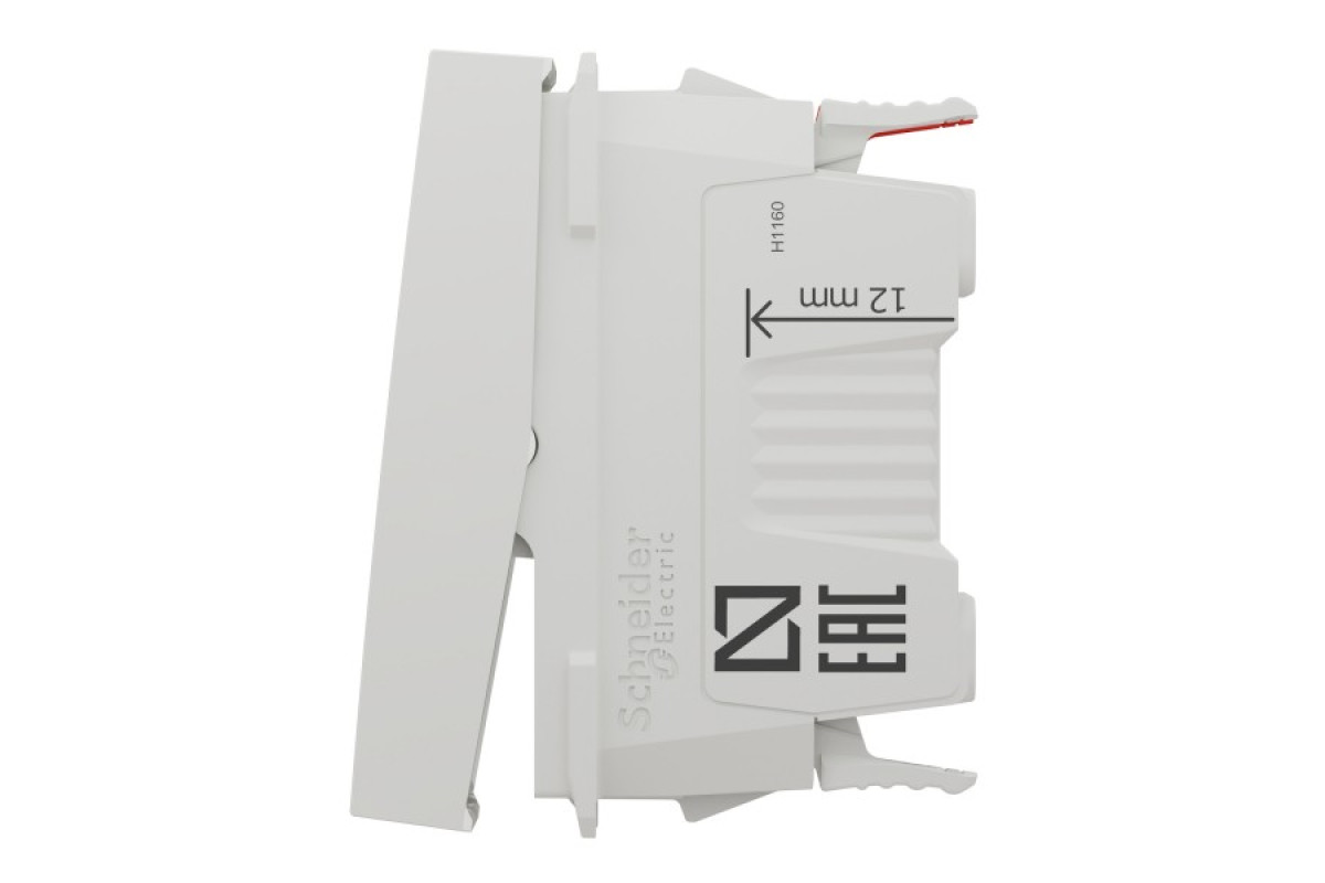 Перемикач 1-клавішний схема 6, 10А, 1 модуль білий (NU310318)