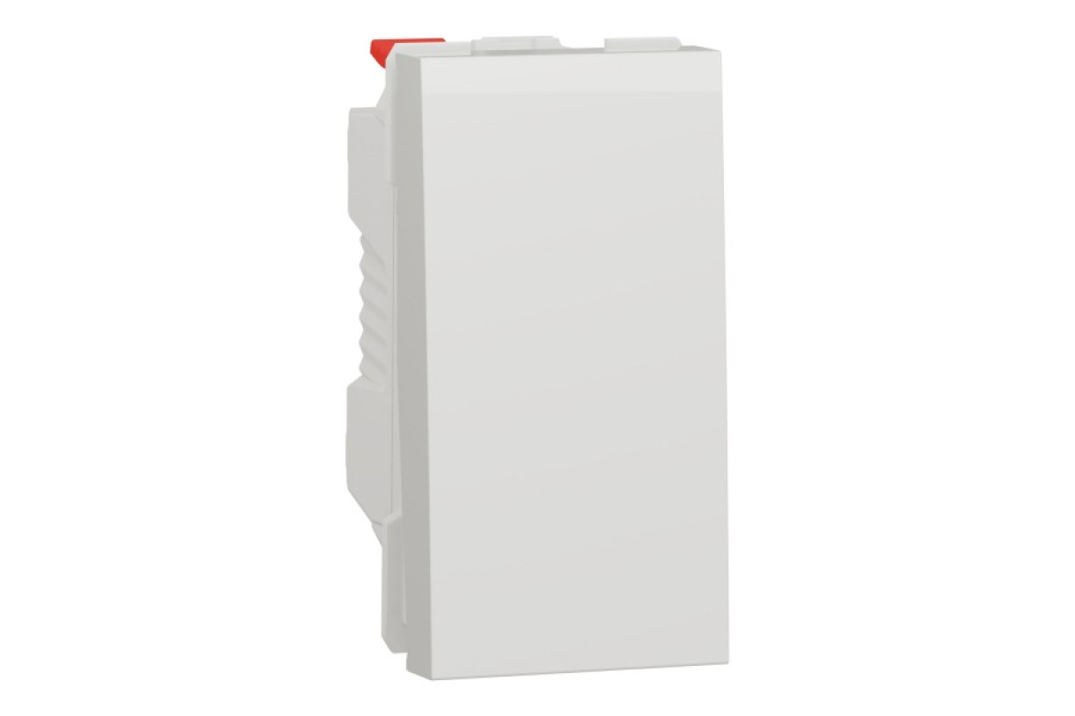 Перемикач 1-клавішний схема 6, 10А, 1 модуль білий (NU310318)