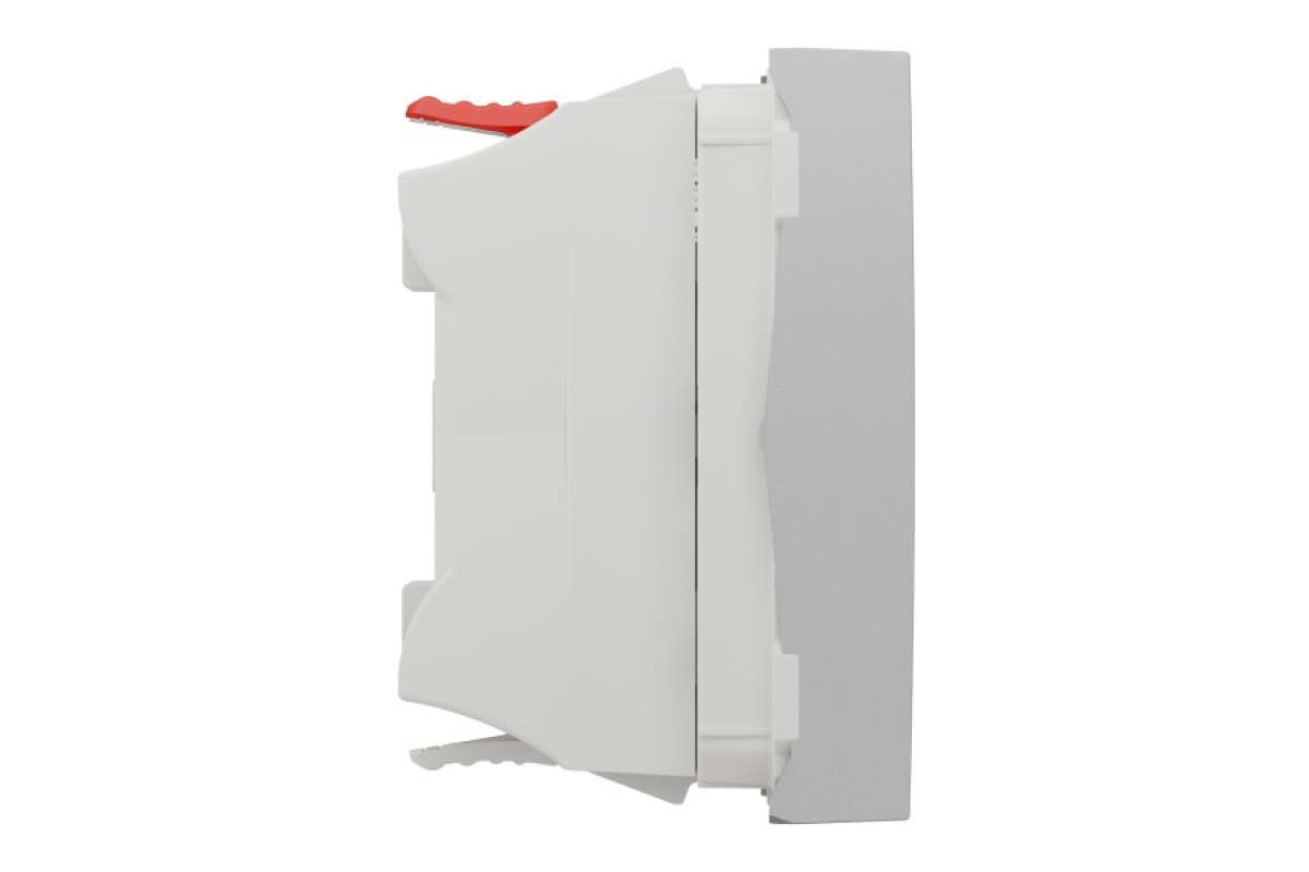 Перемикач 1-клавішний схема 6, 10А, 2 модулі алюміній (NU320330)