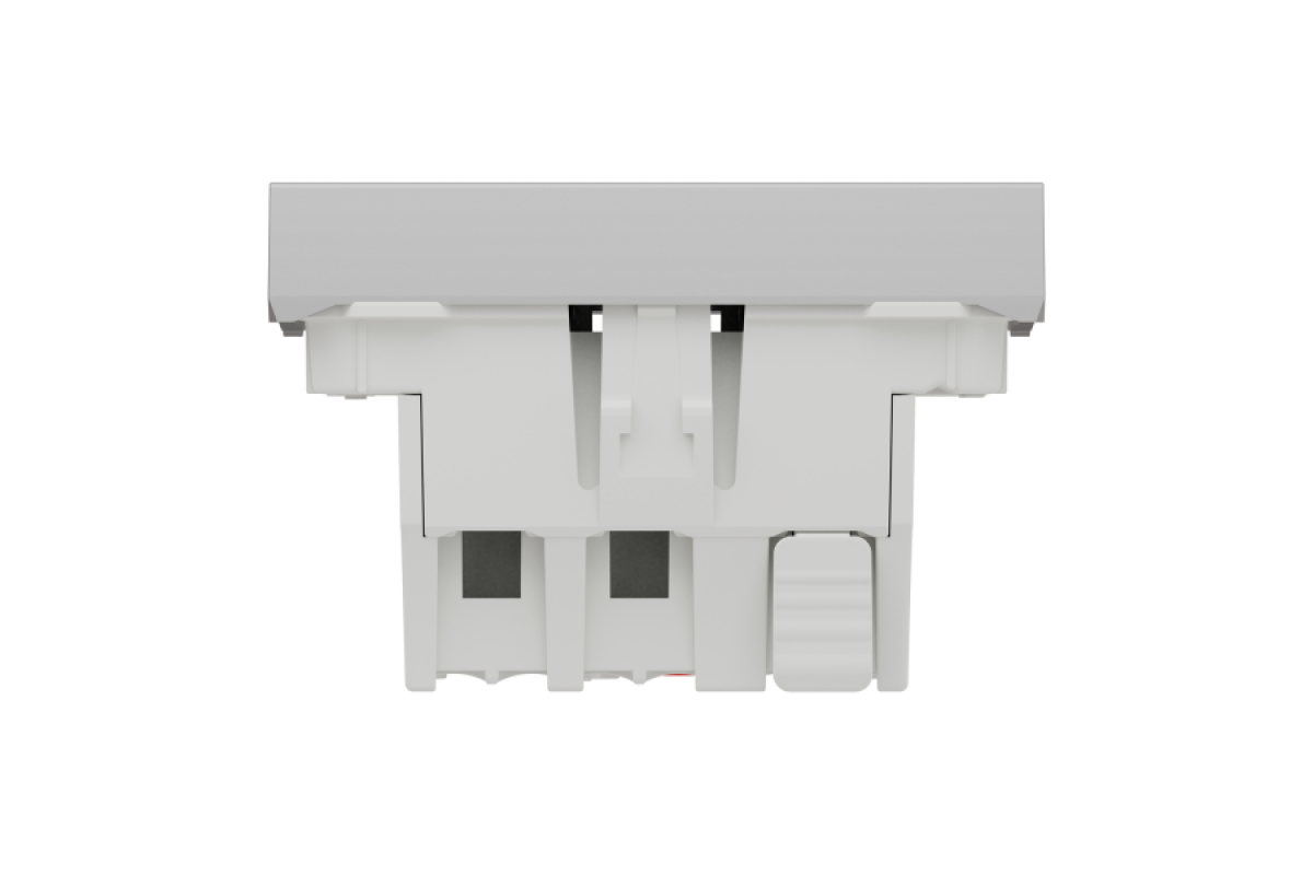 Перемикач 1-клавішний схема 6, 10А, 2 модулі алюміній (NU320330)