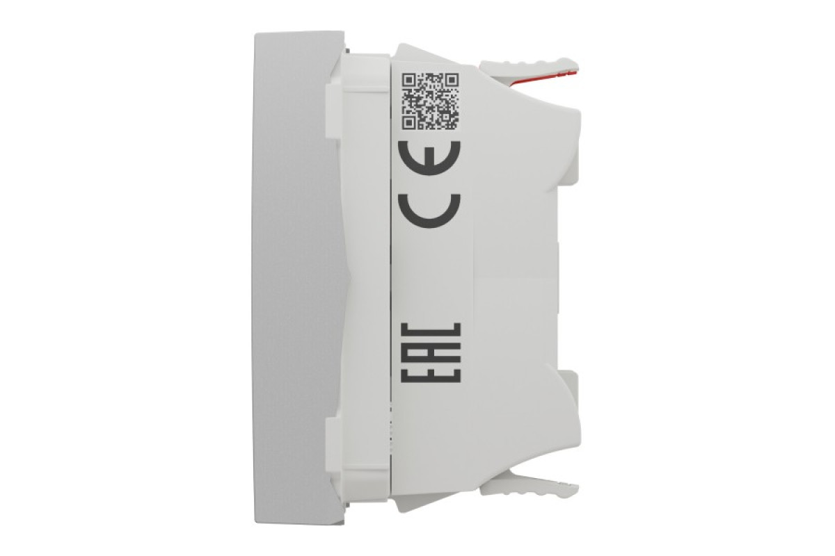 Перемикач 1-клавішний схема 6, 10А, 2 модулі алюміній (NU320330)