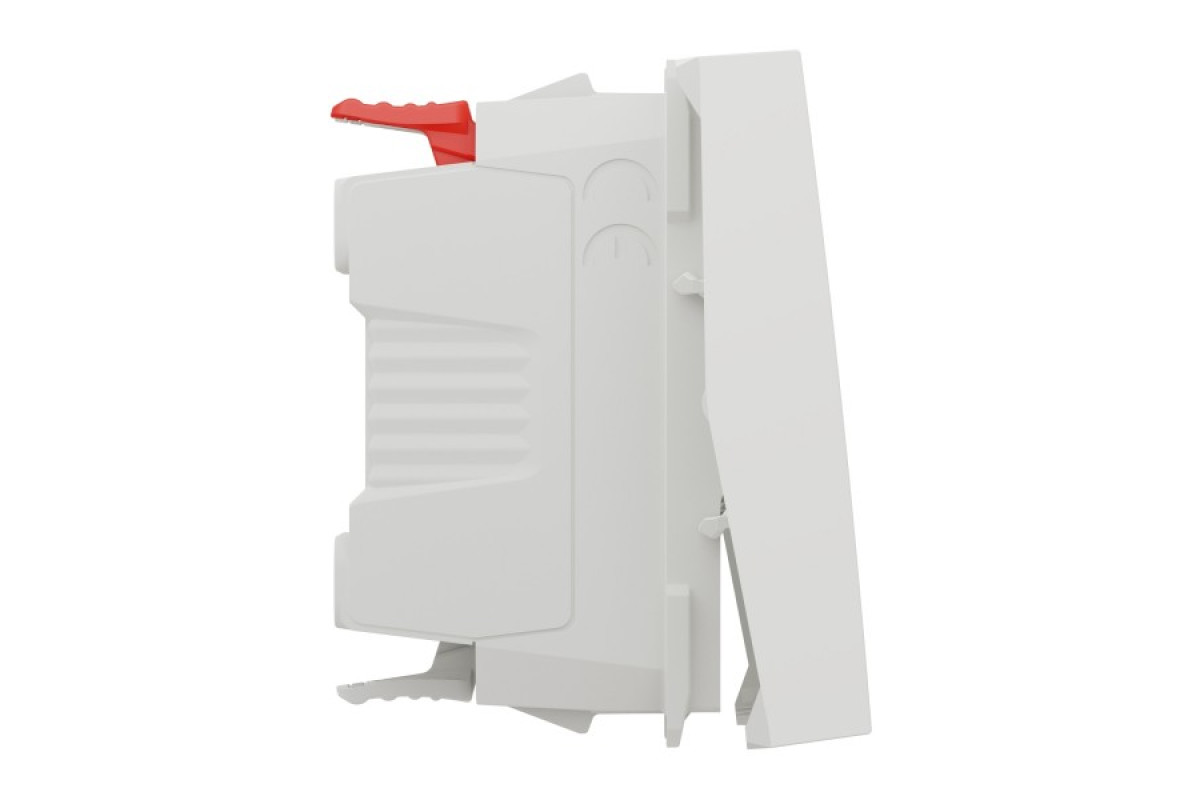 Перемикач 1-клавішний схема 6, 10А, 2 модулі білий (NU320318)