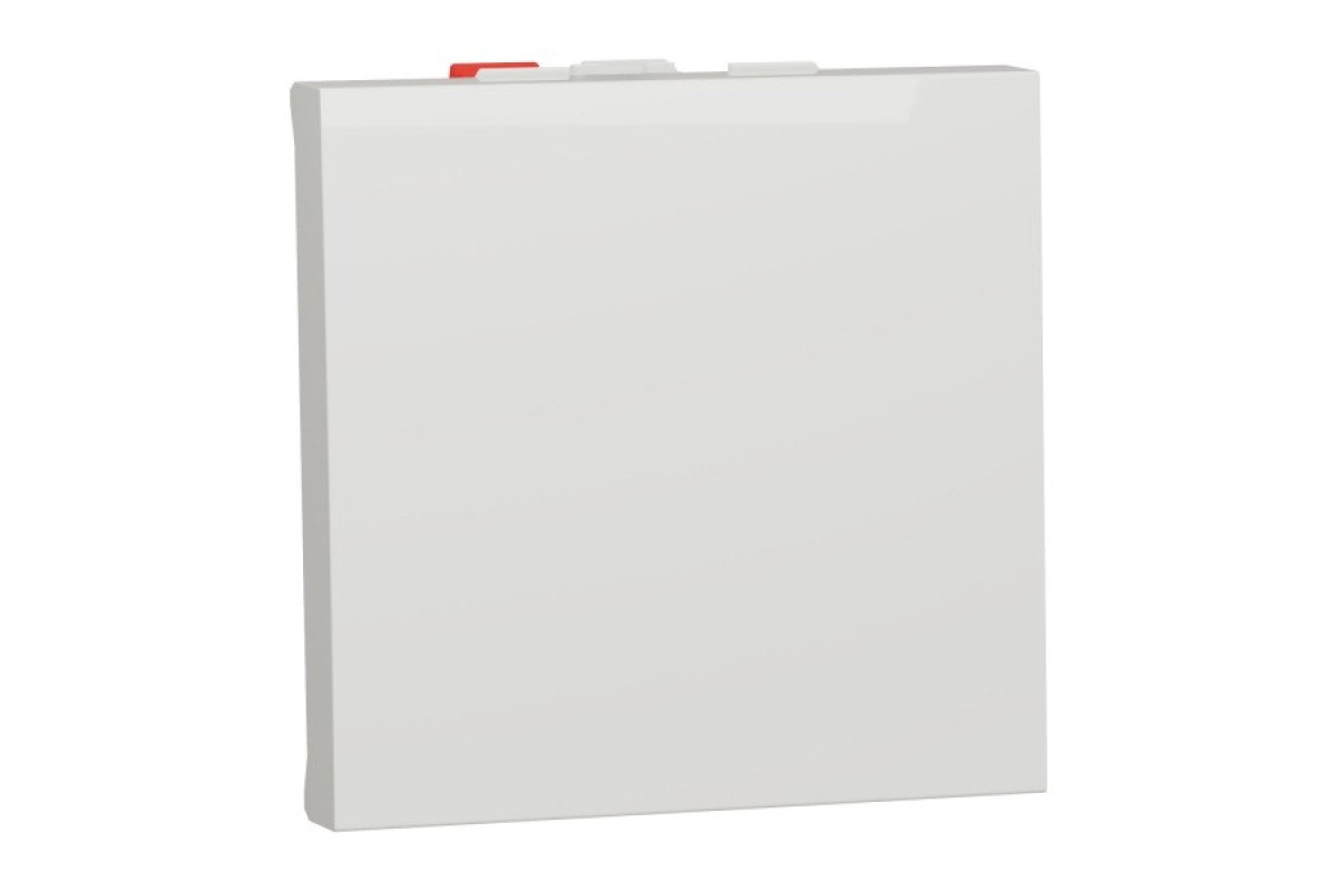 Перемикач 1-клавішний схема 6, 10А, 2 модулі білий (NU320318)