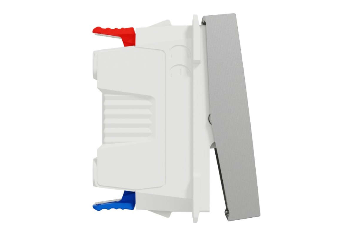 Перемикач 1-клавішний, з нейтраллю, 10А, 1 модуль алюміній (NU310330S)