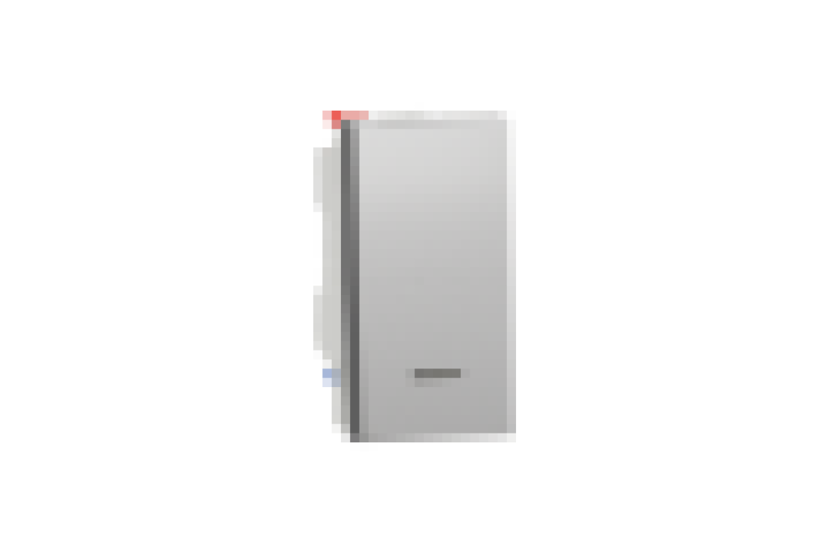 Перемикач 1-клавішний, з нейтраллю, 10А, 1 модуль алюміній (NU310330S)