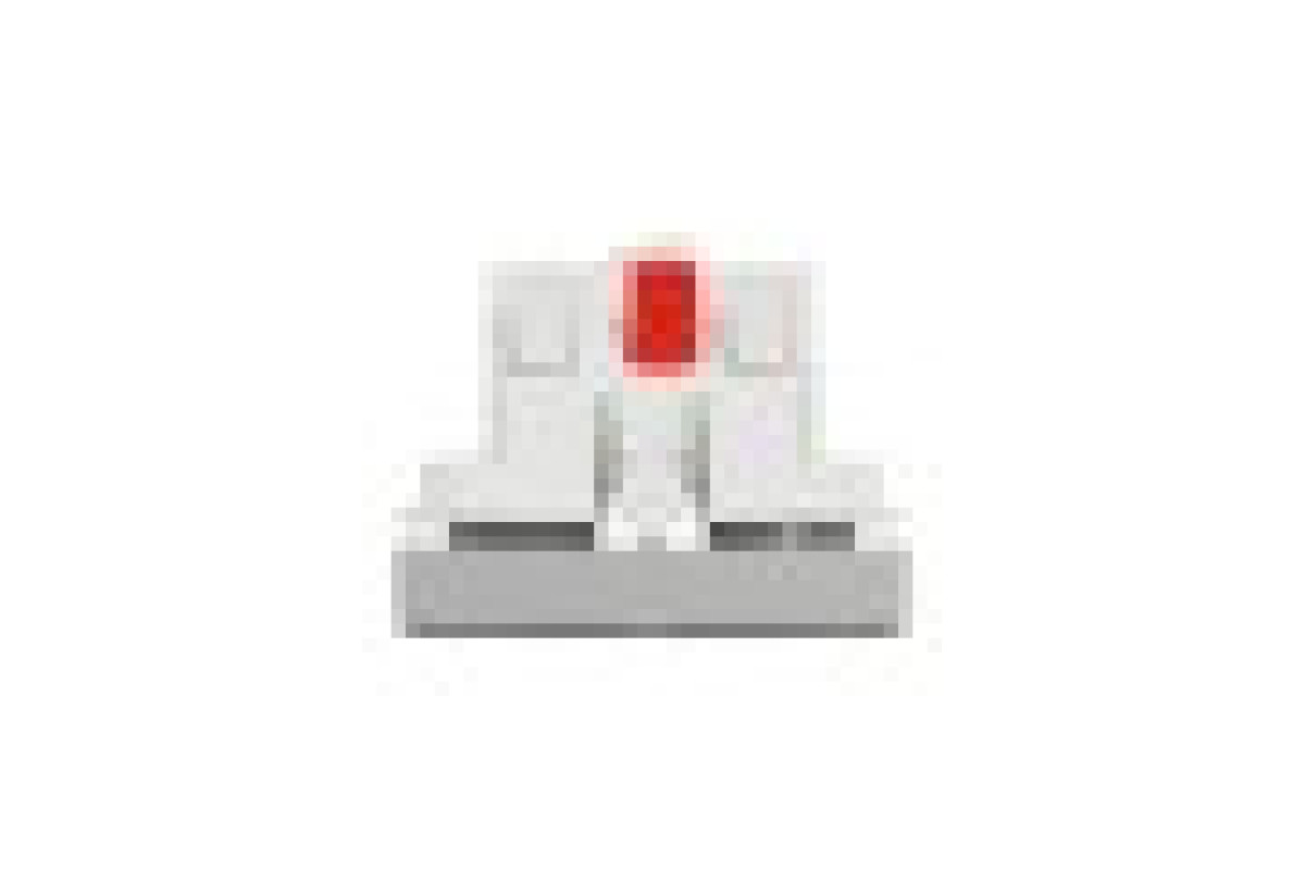 Перемикач 2-клавішний 2 x сх.6, 10А 2 модулі алюміній (NU321330)