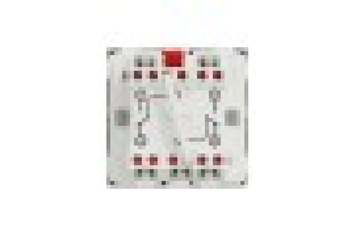 Перемикач 2-клавішний 2 x сх.6, 10А 2 модулі алюміній (NU321330)