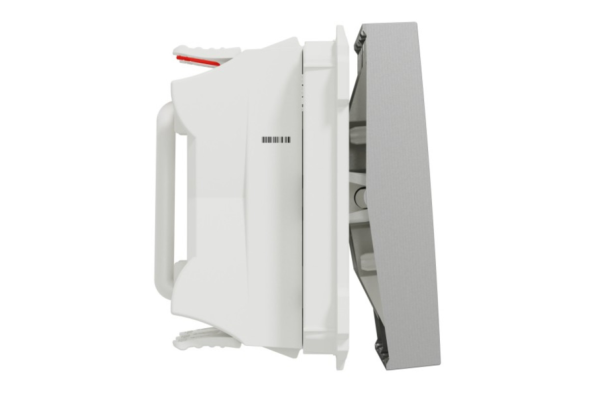 Перемикач 2-клавішний 2 x сх.6, 10А 2 модулі алюміній (NU321330)