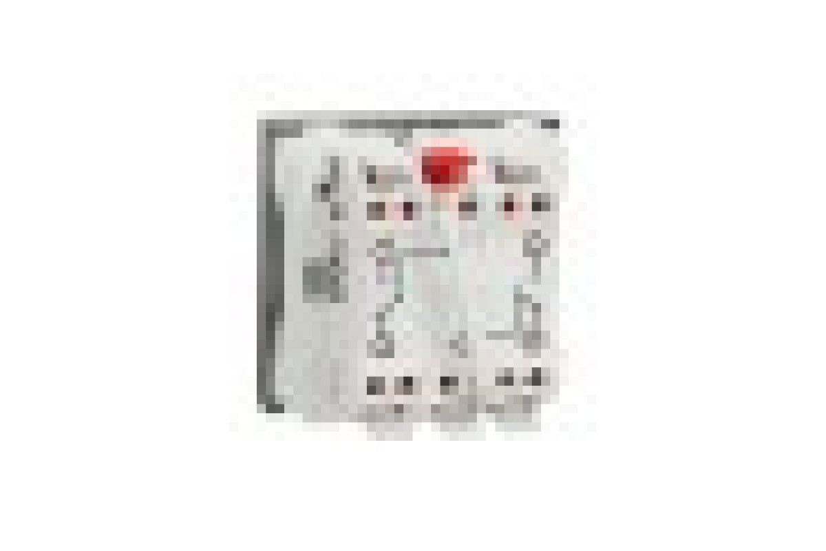 Перемикач 2-клавішний 2 x сх.6, 10А 2 модулі алюміній (NU321330)