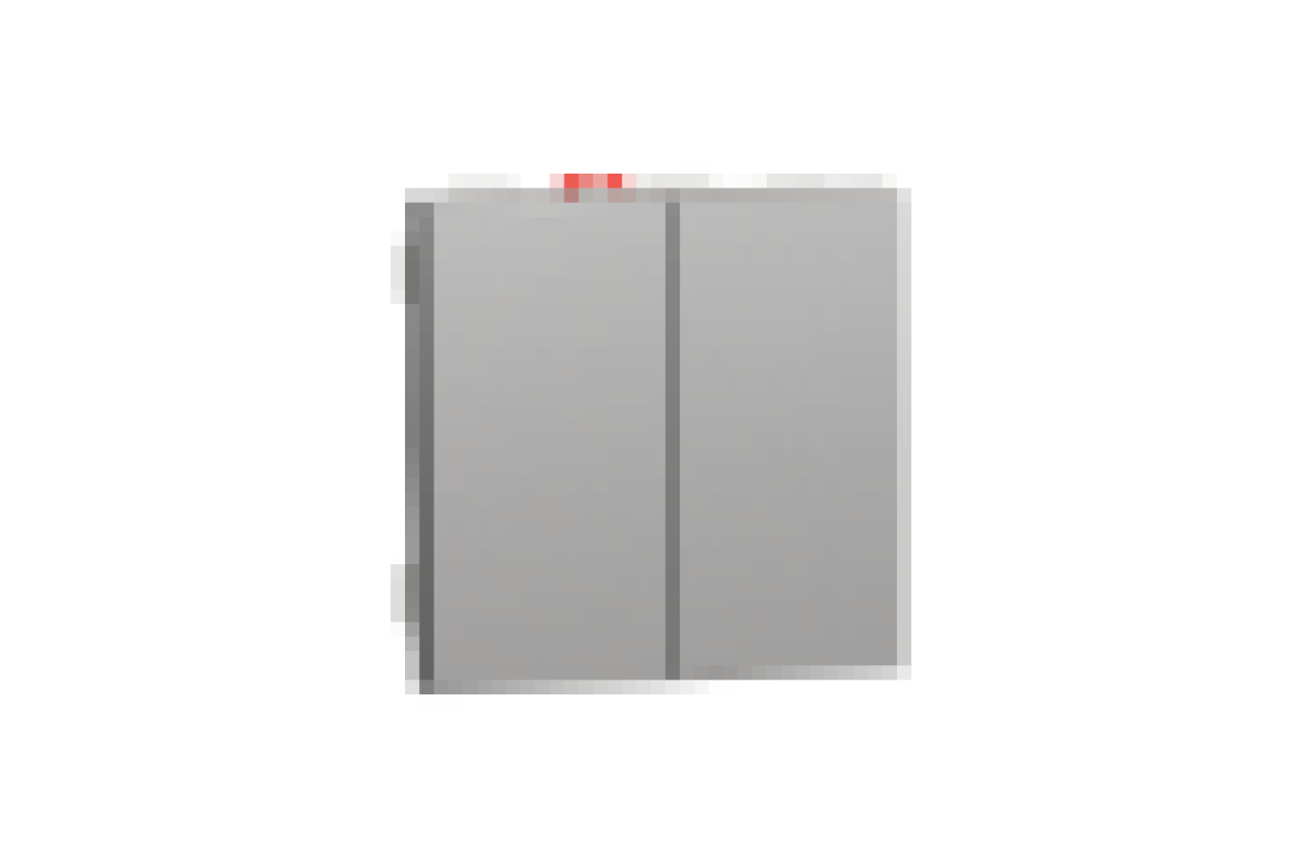 Перемикач 2-клавішний 2 x сх.6, 10А 2 модулі алюміній (NU321330)