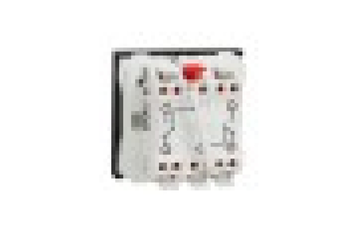 Перемикач 2-клавішний 2 x сх.6, 10А 2 модулі антрацит (NU321354)