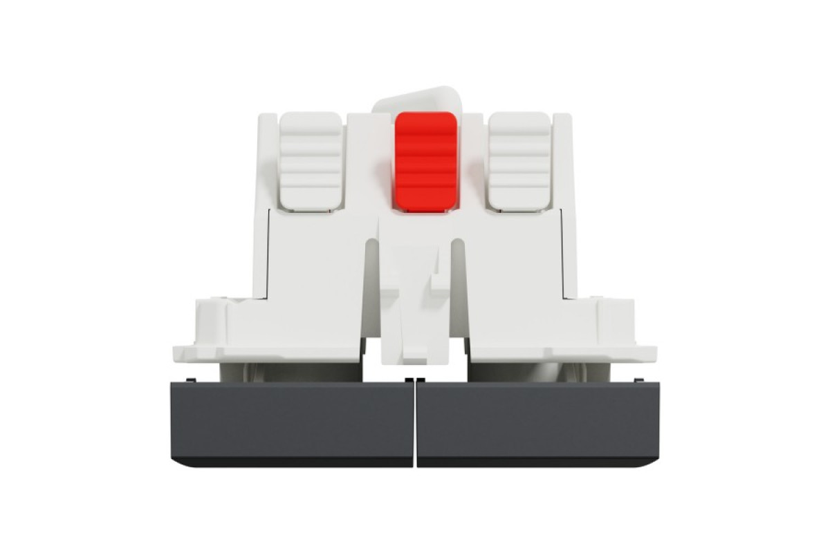 Перемикач 2-клавішний 2 x сх.6, 10А 2 модулі антрацит (NU321354)