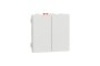 Перемикач 2-клавішний 2 x сх.6, 10А 2 модулі білий (NU321318)