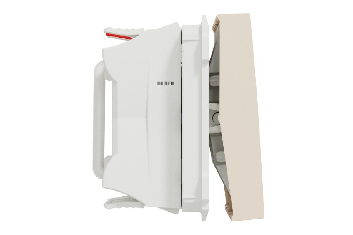 Перемикач 2-клавішний, 10А, 2 модулі, бежевий Unica New Studio (NU321344)