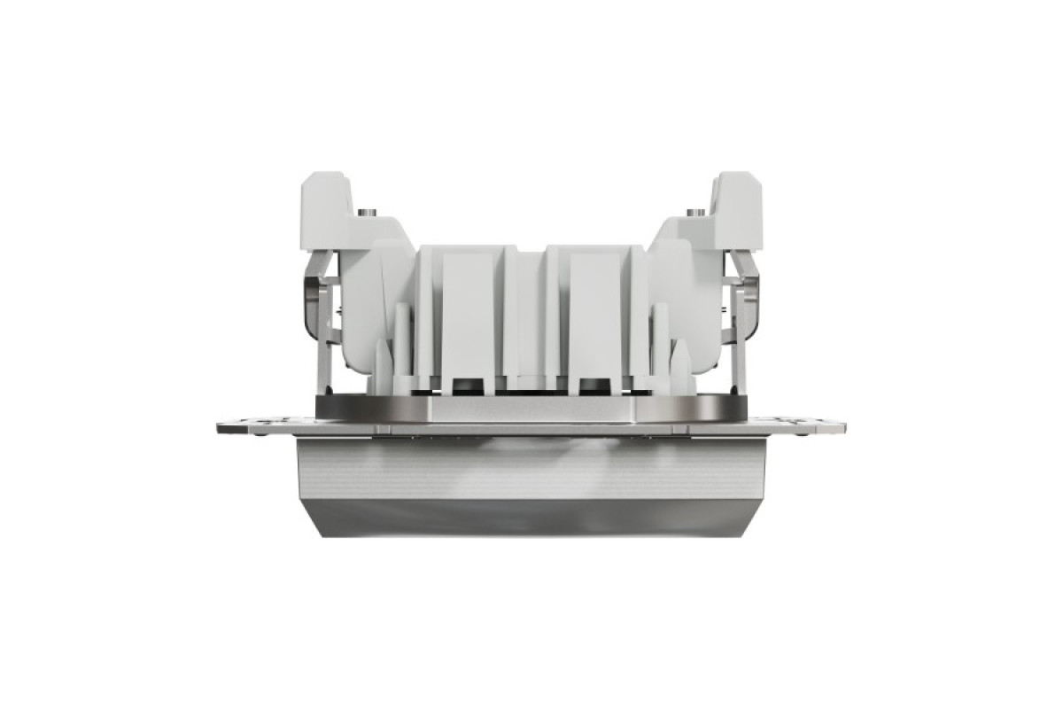 Перемикач одноклавішний Самозажимний Asfora Алюміній (EPH0400161)