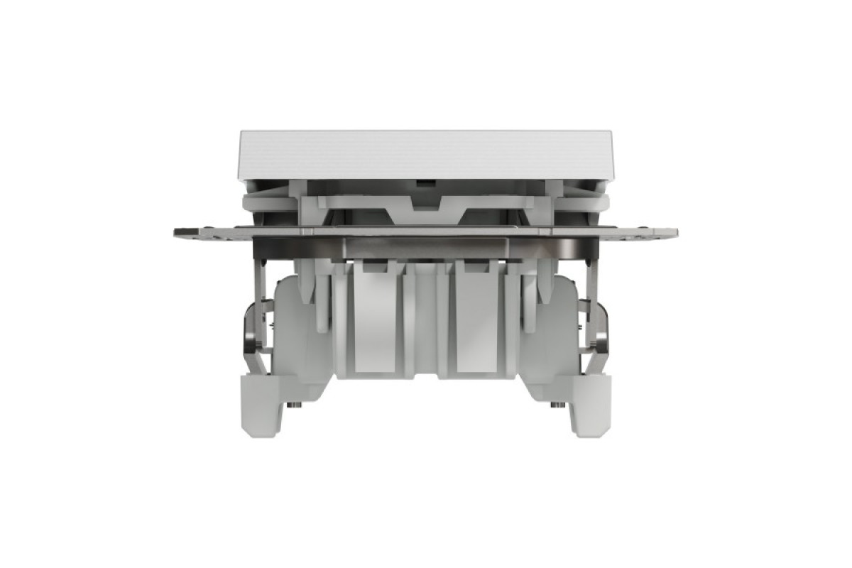 Перемикач одноклавішний Самозажимний Asfora Алюміній (EPH0400161)
