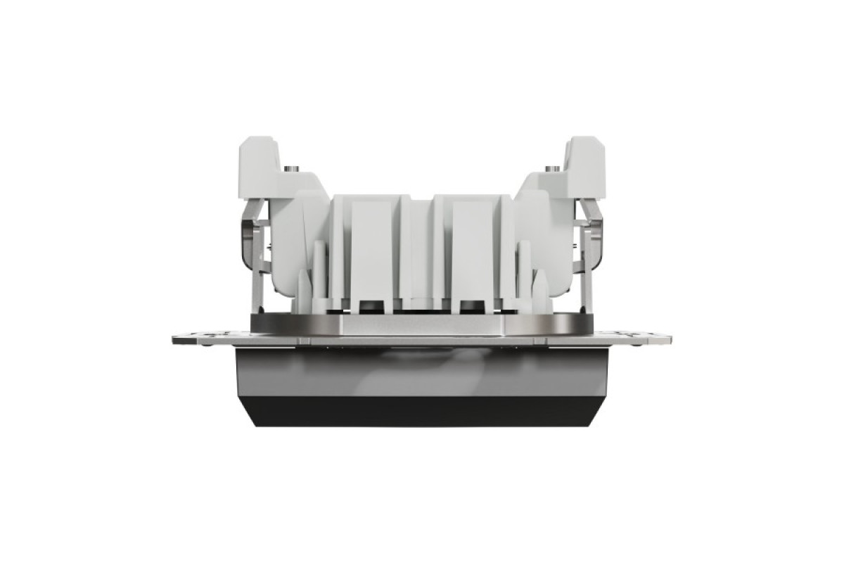 Перемикач одноклавішний Самозажимний Asfora Антрацит (EPH0400171)