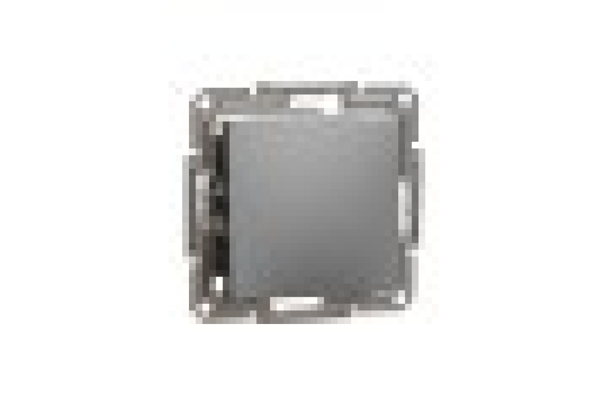 Перемикач одноклавішний Самозажимний Asfora Антрацит (EPH0400171)