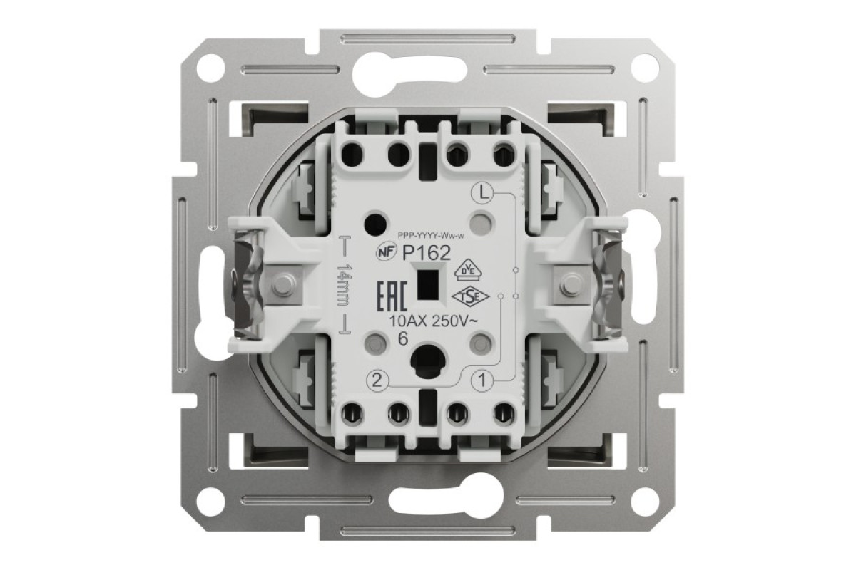 Перемикач одноклавішний Самозажимний Asfora Бронза (EPH0400169)