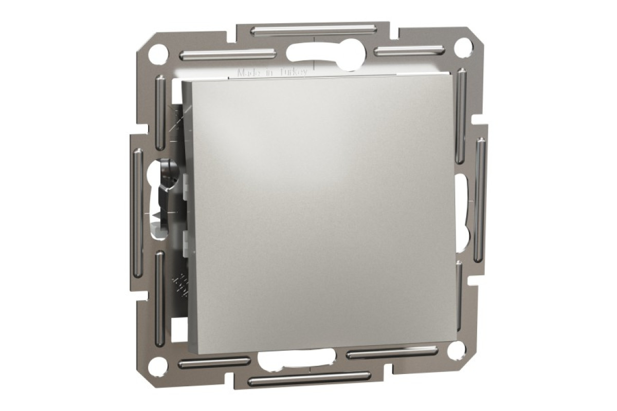 Перемикач одноклавішний Самозажимний Asfora Бронза (EPH0400169)