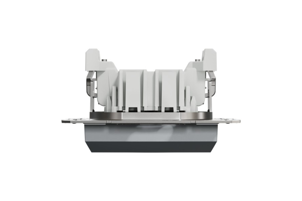Перемикач одноклавішний Самозажимний Asfora Сталь (EPH0400162)