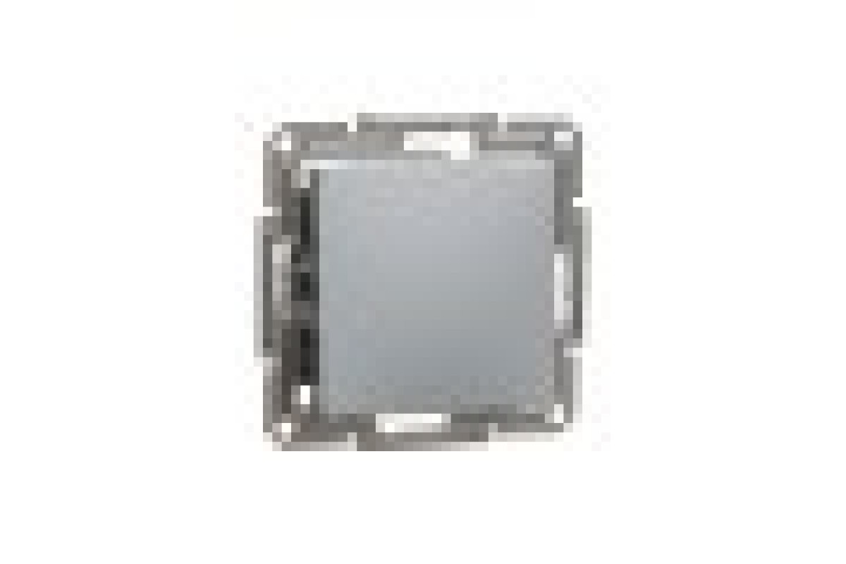 Перемикач одноклавішний Самозажимний Asfora Сталь (EPH0400162)