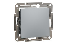 Перемикач одноклавішний Самозажимний Asfora Сталь (EPH0400162)