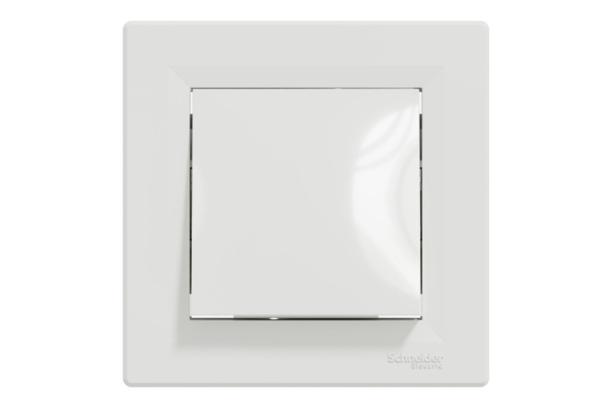 Перемикач одноклавішний Самозажимний Білий Asfora (EPH0400121)