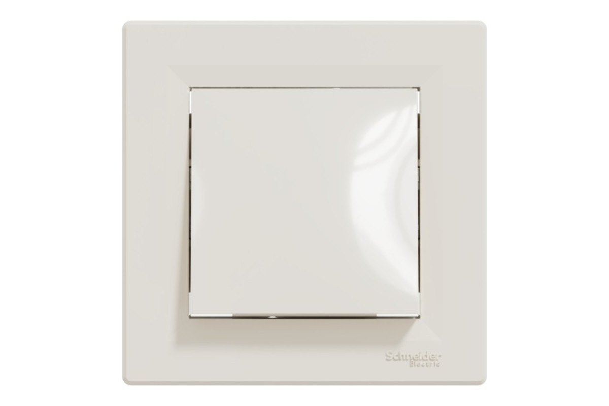 Перемикач одноклавішний Самозажимний Крем Asfora (EPH0400123)