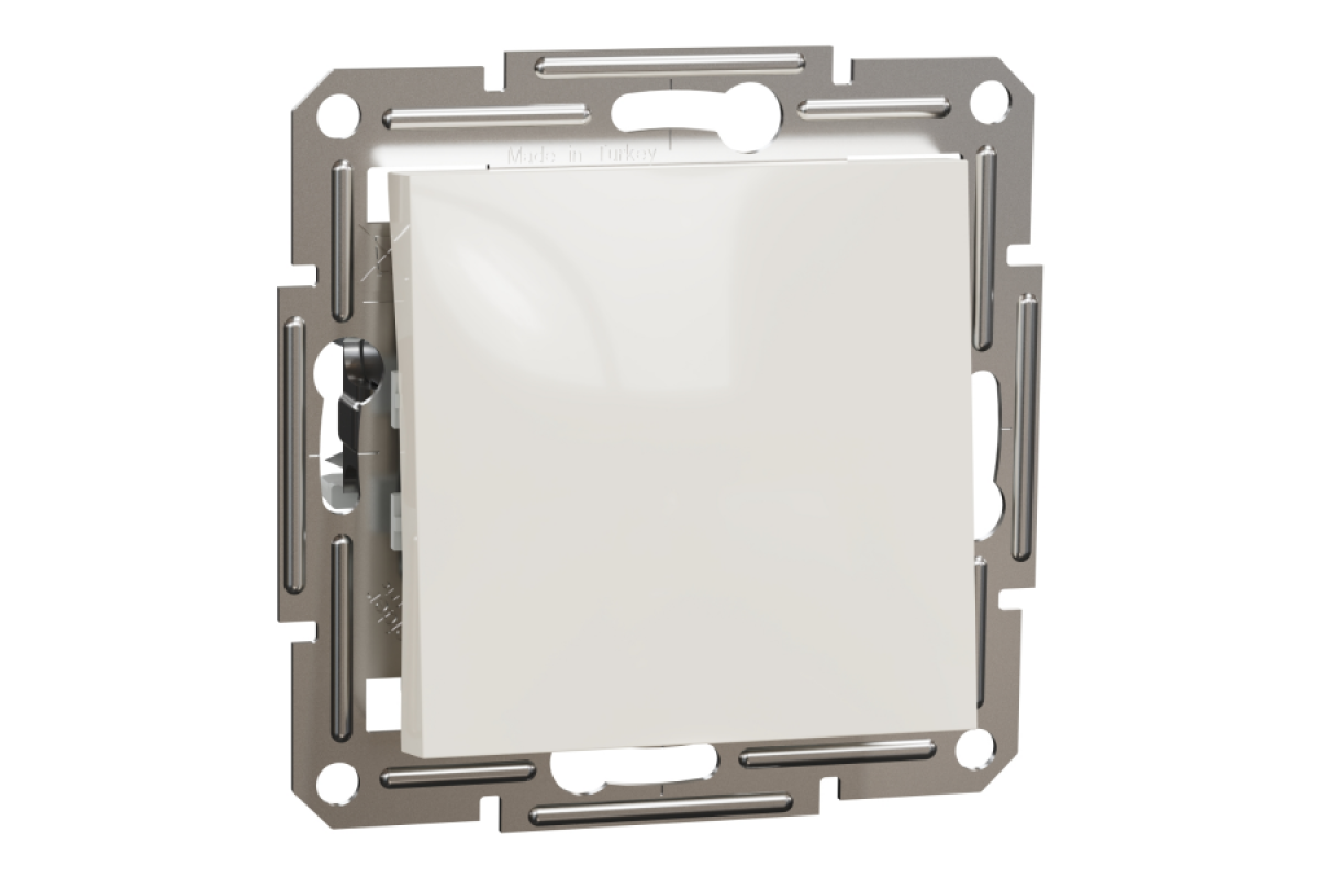 Перемикач одноклавішний, кремовий, Asfora, без рамки (EPH0470123)