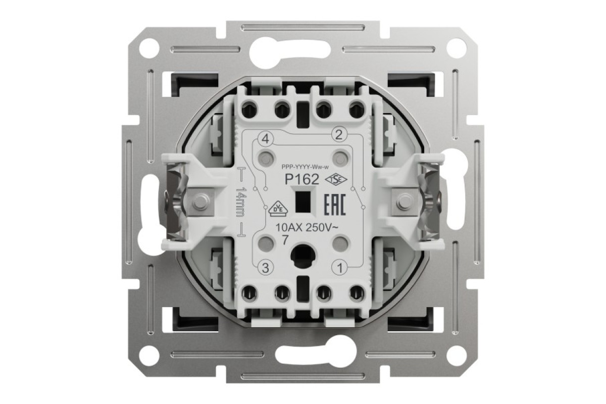 Перемикач перехресний самозажимний Asfora Антрацит (EPH0500171)